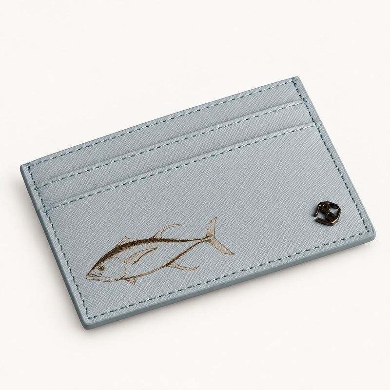 Custom baby blue cardholder wallet