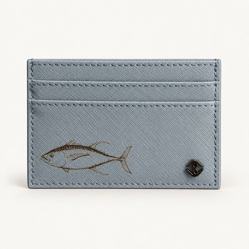 Custom baby blue cardholder wallet